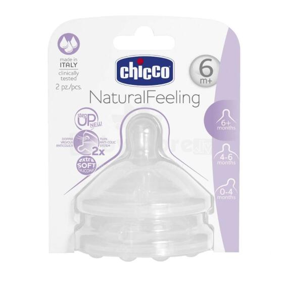 Chicco Step Up Art.81047.20 Silikona knupītis 6м+ (2 шт)  tris pilieni