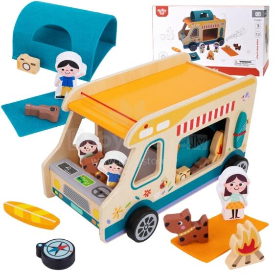 TOOKY TOY Wooden Camper Characters Camping