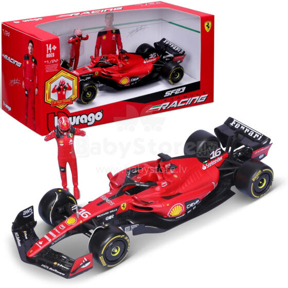 AUTO BBURAGO FERRARI RACE LECLERC 1:24