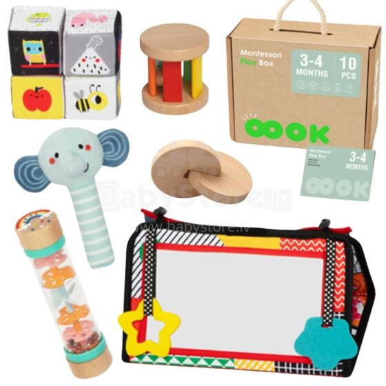 TOOKY TOY Box Pudełko XXL Montessori Edukacyjne 6w1 Sensoryczne 3-4 Mies