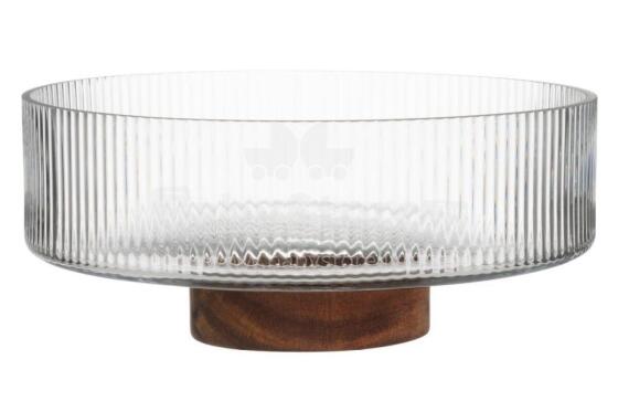 Maku Glass bowl ribbed 26 cm