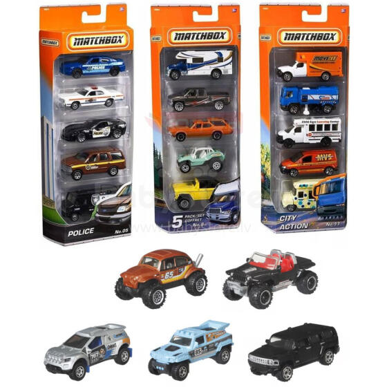 AUTO MATCHBOX 5-PAK