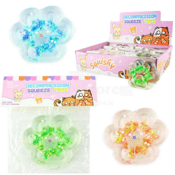 GNIOTEK SQUISHY ŁAPKA ŚWIECĄCA PRZEZROCZ