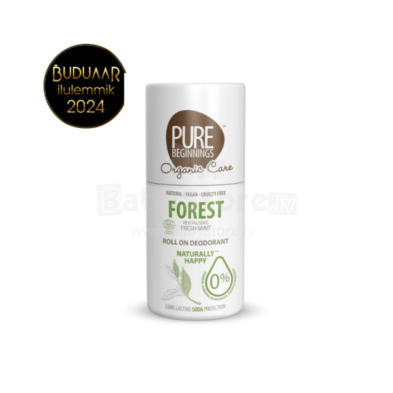 Pure Beginnings Forest Fresh Mint Art.251260 dabīgais dezodorants rullītis ar atsvaidzinošu piparmētru aromātu, 75 ml