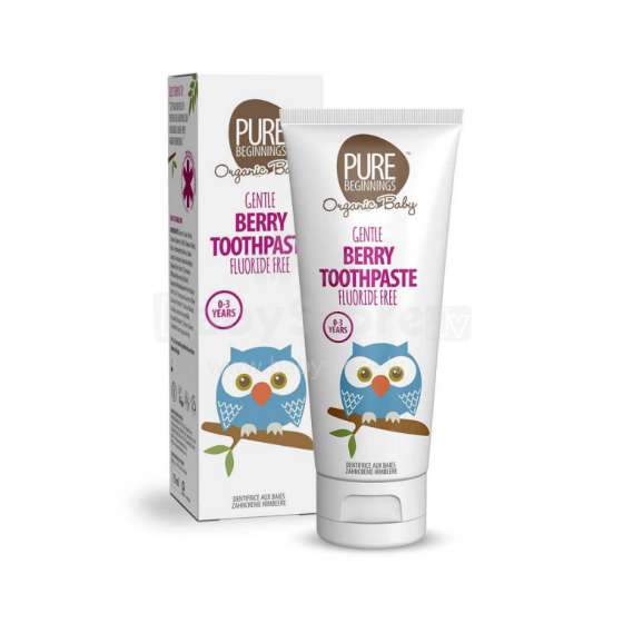 Pure Beginnings Berry Toothpaste Art.251279 berry-flavored natural toothpaste with calcium and xylitol, 0+ years, 75 ml