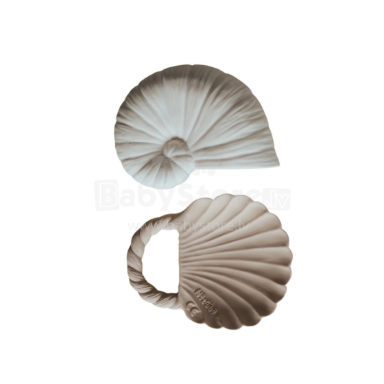 Natruba Ocean Rattle Art.251333 Прорезыватель из 100% натурального (природного) каучука,2 шт