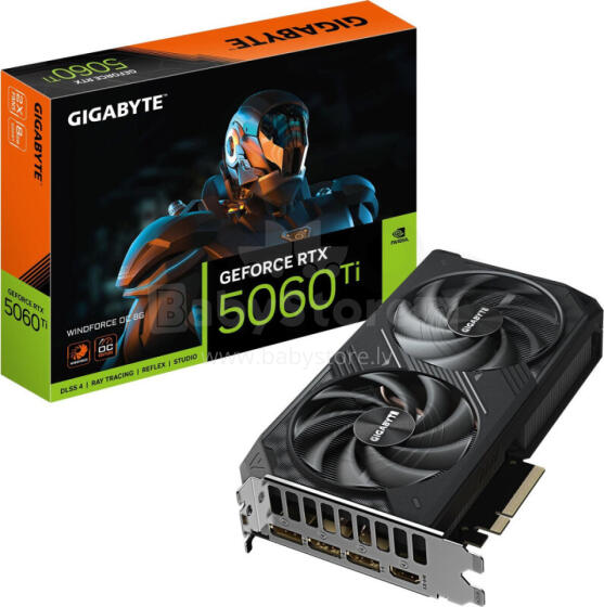 Видеокарта Gigabyte GeForce RTX 5060 Ti Windforce OC 8GB GDDR7 (GV-N506TWF2OC-8GD)
