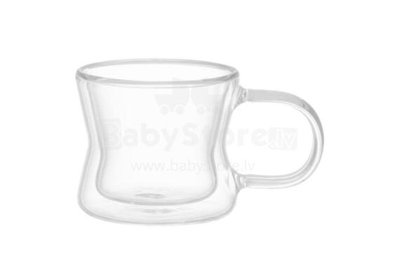 Maku Glass mug double wall 2 pcs 8 cl