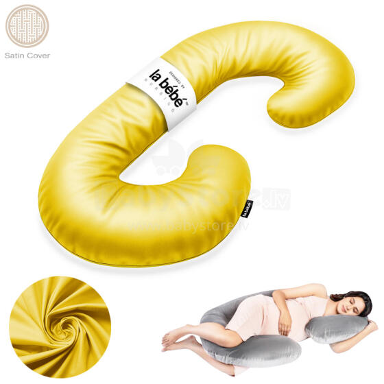 La Bebe™ Maternity Satin Pillow Sì - Duo Art.666555 Satīna audums. Daudzfunkcionāls spilvens/pakavs grūtniecēm, ar memory foam