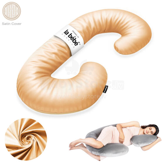 La Bebe™ Maternity Satin Pillow Sì - Duo Art.684555 Satin fabric. Multifunctional maternity pillow with memory foam filling