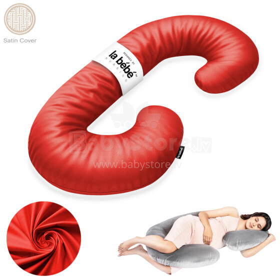 La Bebe™ Maternity Satin Pillow Sì - Duo Art.689575 Satīna audums. Daudzfunkcionāls spilvens/pakavs grūtniecēm, ar memory foam