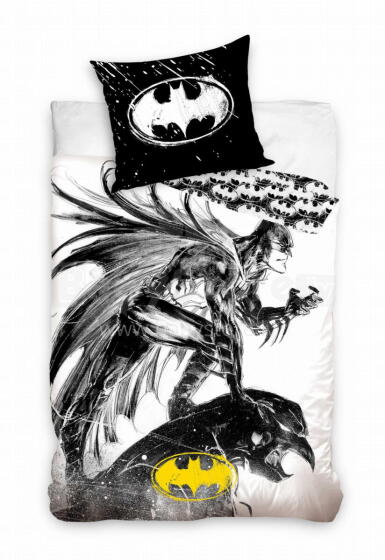 Carbotex Bedding Batman Art.BAT214001-13 Kokvilnas gūltas veļas komplekts 140x200/60x70cm