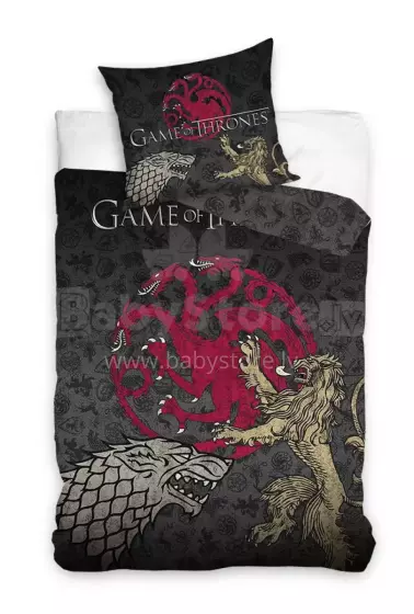 Carbotex Bedding Game Of Thrones Art.GOT214001-13 Kokvilnas gūltas veļas komplekts 140x200/60x70cm