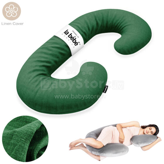 La Bebe™ Maternity Pillow Sì - Duo Art.246540 Linen fabric. Multifunctional maternity pillow with memory foam filling