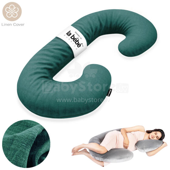 La Bebe™ Maternity Linen Pillow Sì -Duo Art.246512 Lina audums. Daudzfunkcionāls spilvens/pakavs grūtniecēm, ar memory foam