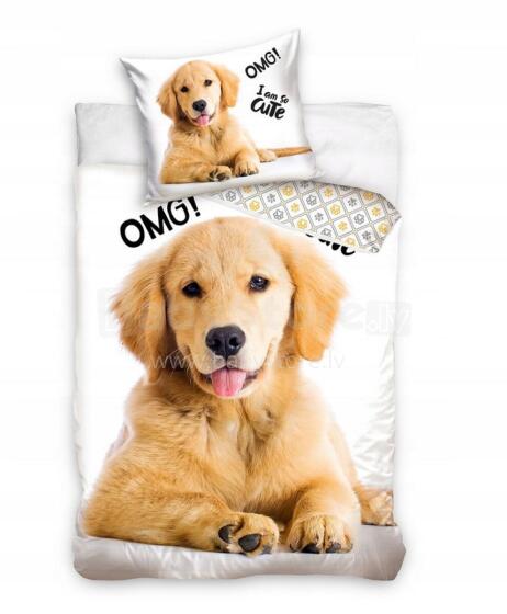 Carbotex Bedding Dog Art.NL211170B-13 Kokvilnas gūltas veļas komplekts 140x200/60x70cm