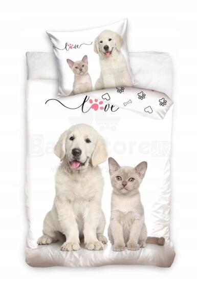 Carbotex Bedding Dog Art.NL224027-13 Хлопковое постельное белье  140x200/60x70см