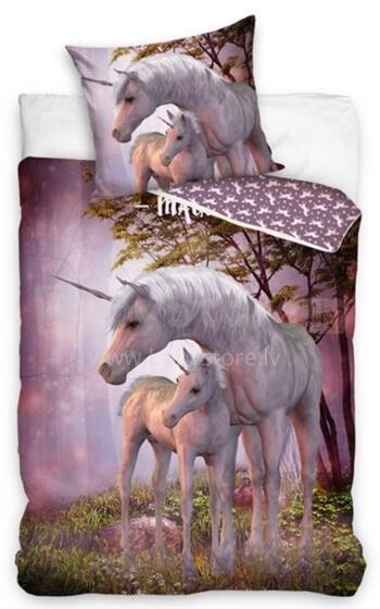 Carbotex Bedding Horse Art.NL225065-13 Kokvilnas gūltas veļas komplekts 140x200/60x70cm