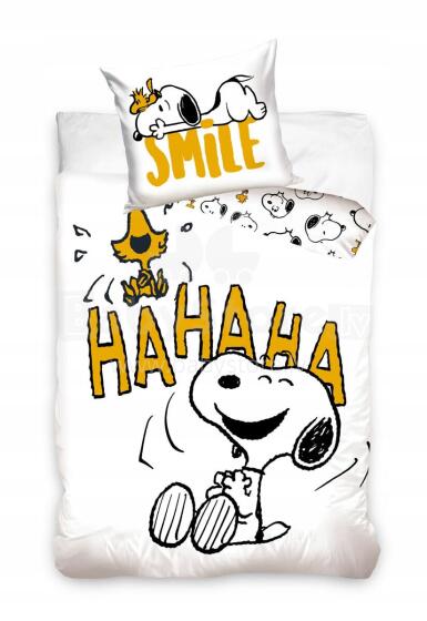Carbotex Bedding Snoopy Art.SNO225014-13 Kokvilnas gūltas veļas komplekts 140x200/60x70cm