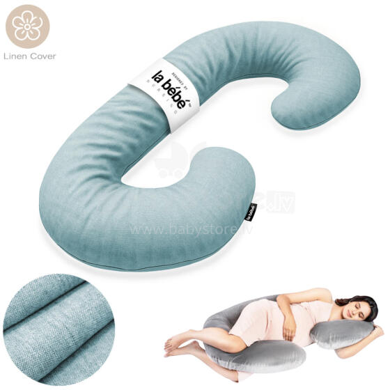 La Bebe™ Maternity Pillow Sì - Duo Art.246516 Linen fabric. Multifunctional maternity pillow with memory foam filling