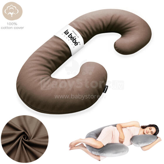 La Bebe™ Maternity Pillow Sì -Duo Art.227031 Kokvilna audums. Daudzfunkcionāls spilvens/pakavs grūtniecēm, ar memory foam