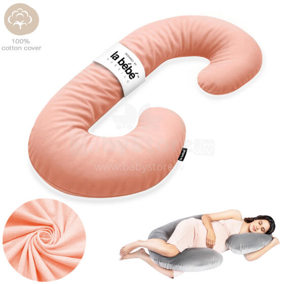 La Bebe™ Maternity Pillow Sì -Duo Art.227033 Хлопковая ткань. Многофункциональная подушка/подкова для беременных  с наполнителем memory foam