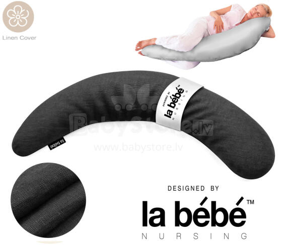 La Bebe™ Maternity Pillow Sì - Duo Art.246544 Linen fabric. Multifunctional maternity pillow for pregnancy and breastfeeding