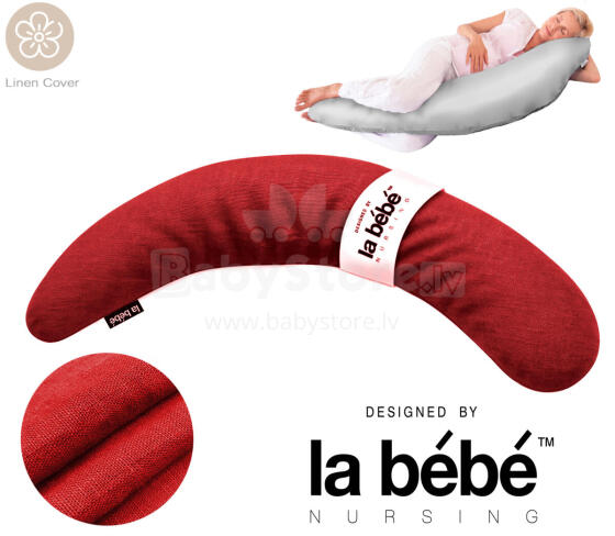 La Bebe™ Moon Maternity Linen Pillow Art.256543 Lina audums.  Daudzfunkcionāls spilvens/pakavs grūtniecēm un barošanai