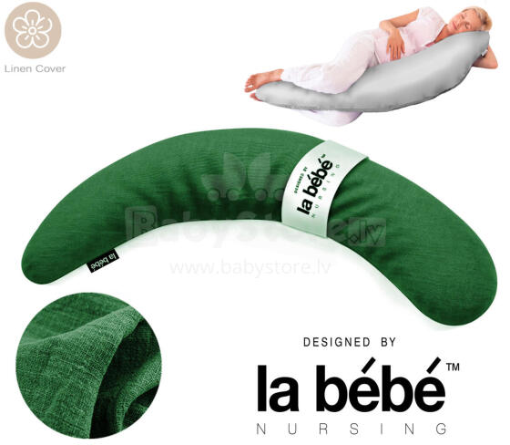 La Bebe™ Moon Maternity Linen Pillow Art.200543 Lina audums.  Daudzfunkcionāls spilvens/pakavs grūtniecēm un barošanai