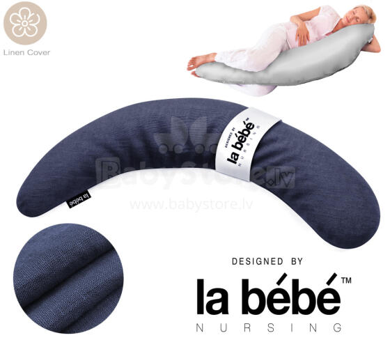La Bebe™ Maternity Pillow Sì - Duo Art.291143 Linen fabric. Multifunctional maternity pillow for pregnancy and breastfeeding