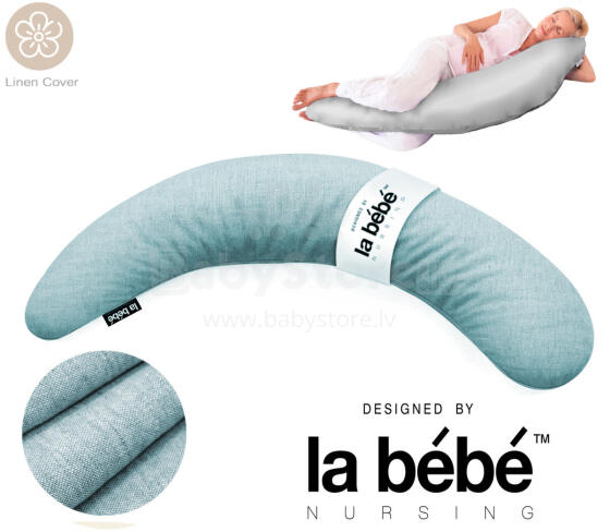 La Bebe™ Moon Maternity Linen Pillow Art.121049 Lina audums.  Daudzfunkcionāls spilvens/pakavs grūtniecēm un barošanai