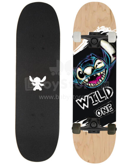 BIG WOODEN SKATEBOARD D100 STITCH WILD ONE