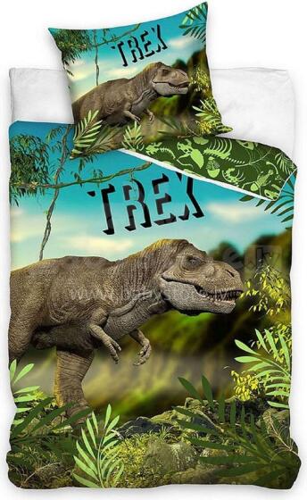 Carbotex Bedding Dinosaur 135x200/80x80cm Art.NL201091-4 Kokvilnas gūltas veļas komplekts
