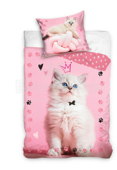 Carbotex Bedding Cat 135x200/80x80cm Art.NL204005-4  Хлопковое постельное белье
