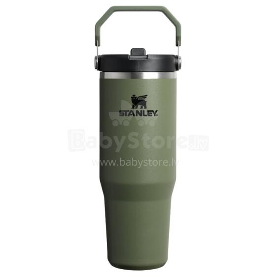 Termokrūze ar salmiņu The IceFlow Flip Straw 2.0 Tumbler 0,89L tumši zaļa
