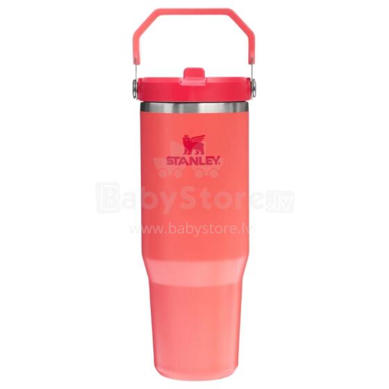 Thermo mug with straw The IceFlow Flip Straw 2.0 Tumbler 0.89L coral red-orange