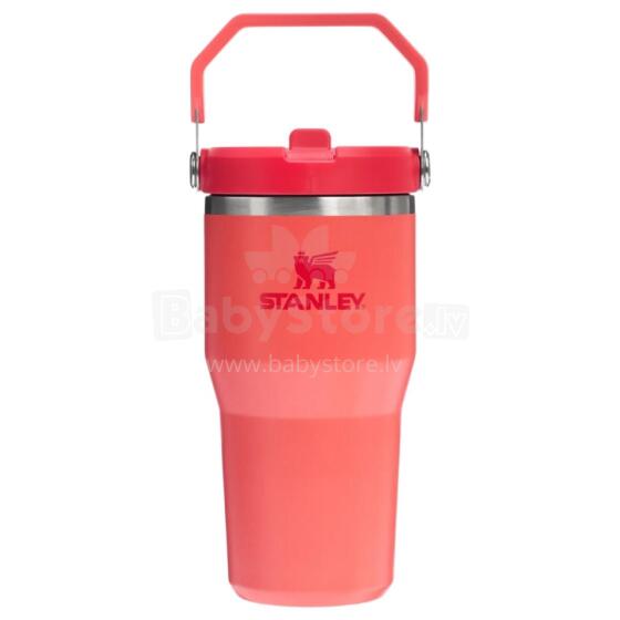 Termokrūze ar salmiņu The IceFlow Flip Straw 2.0 Tumbler 0,6L koraļu sarkanoranža