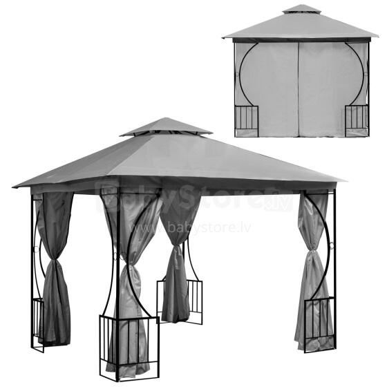 Dārza paviljons telts 3x3 m ar 4 sānu sienām MultiGarden
