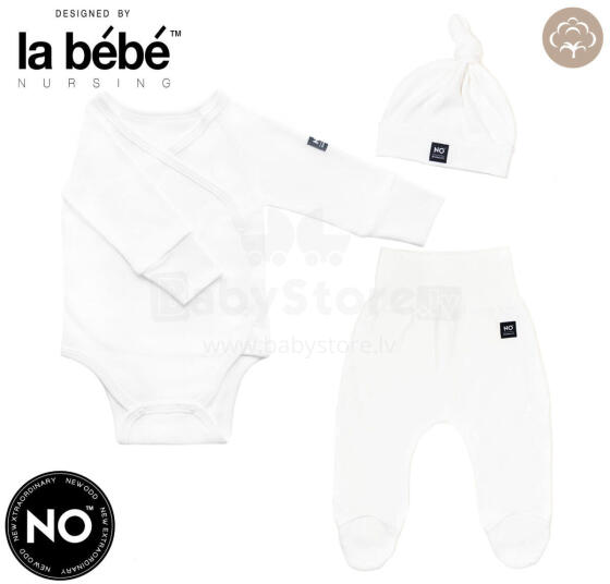 La Bebe™ Baby Set Art.9-07-33 White Bērnu komplektiņš no 3 daļam