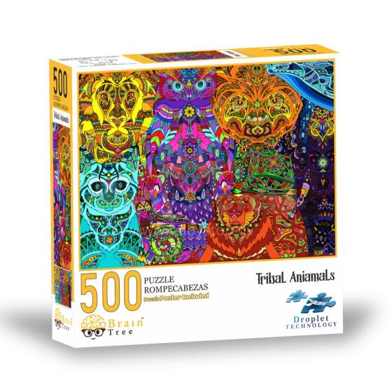 Brain Tree puzle, Eksotiski dzīvnieki, 500 gab.