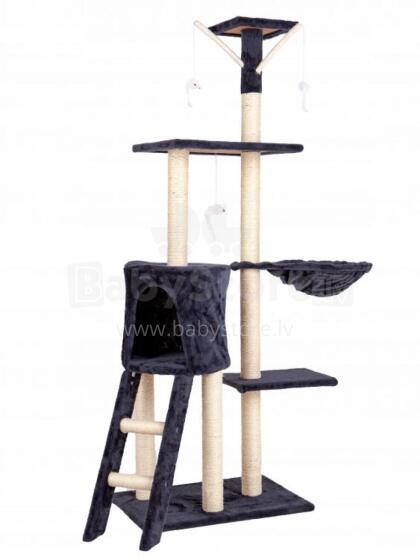 Cat Scratching Post Tree with House and Bed 138 cm XL Grey Petsi