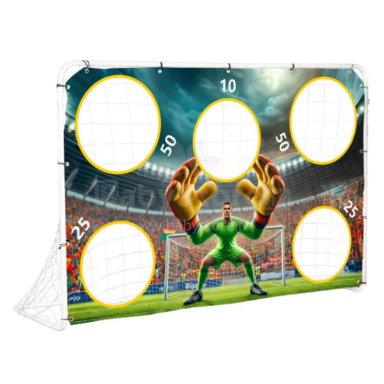 Futbola treniņu vārti ar mērķa lapu 180x122 cm MultiGarden