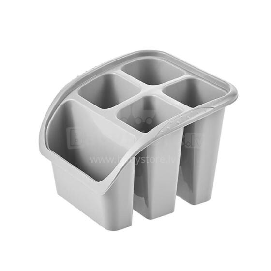 Сушилка для столовых приборов Pino 16x16x12см серая