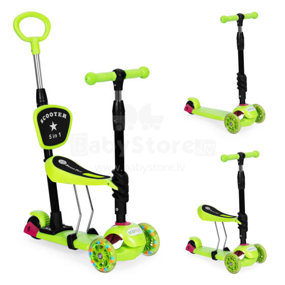 Eco Toys Three-wheeled balance scooter Art.YM-SW-6 Green  Детский самокат  3 в 1