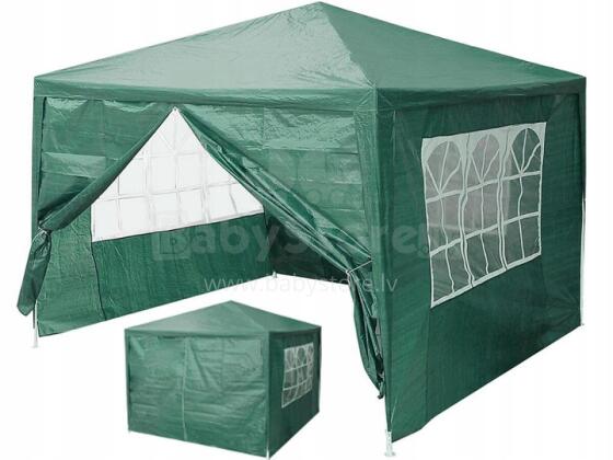Garden commercial pavilion tent, 3x3 m, 4 walls, green, MultiGarden