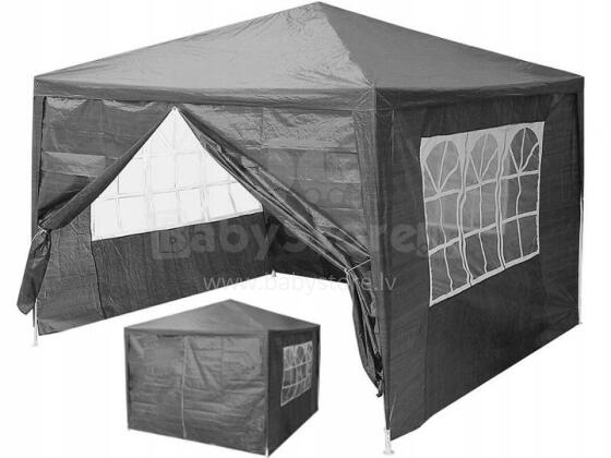 Садовый коммерческий павильонный тент, 3x3 м, 4 стены, серый, MultiGarden