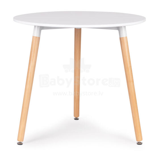 Mūsdienu koka galds virtuvei un viesistabai, 80 cm