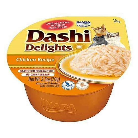 INABA Dashi Delights Vistas gaļa buljonā - cienasts kaķiem - 70g