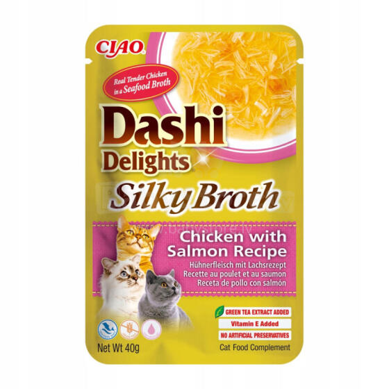 INABA CAT Dashi Delights Silky Broth Chicken with Salmon - лакомство для кошек - 40г