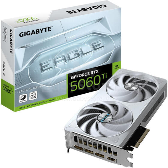 Grafikas karte Gigabyte GeForce RTX 5060 Ti Eagle OC ICE 16GB GDDR7 (GV-N506TEAGLEOC ICE-16GD)